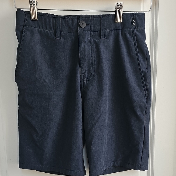 Stylish Navy Men's Flat Front Shorts - Picture 1 of 6